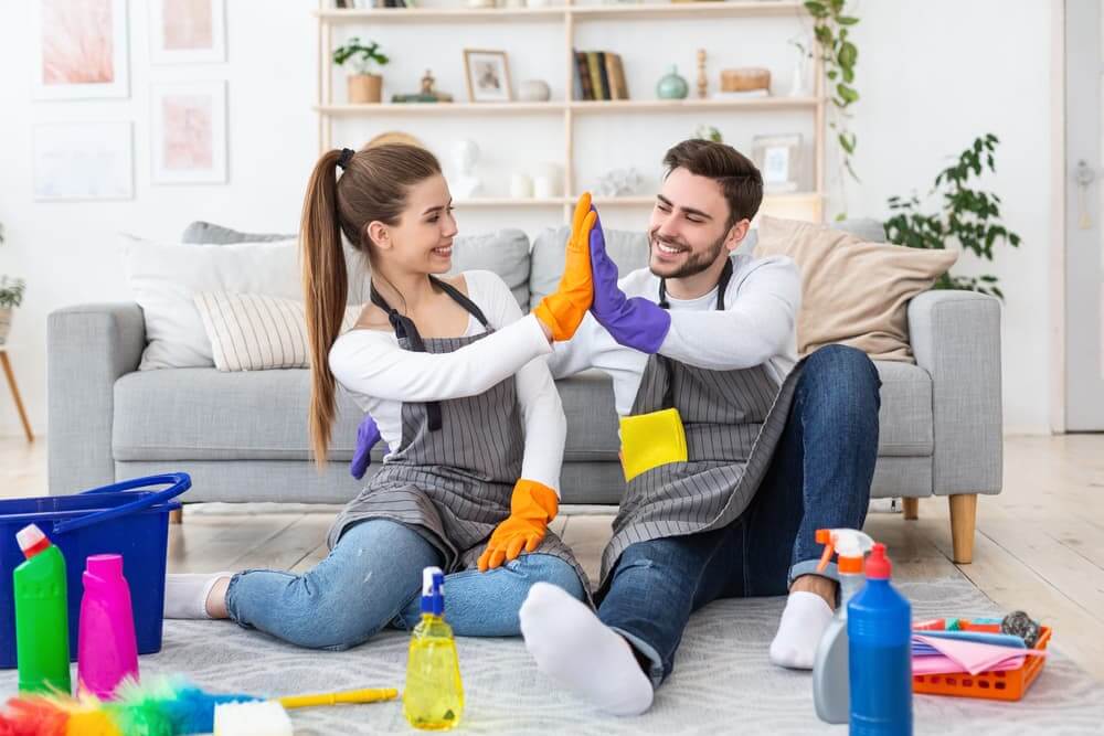 How do I ask my partner to help clean