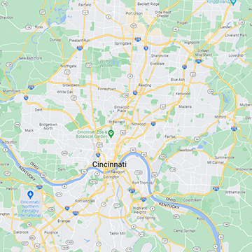 Cincinnati area map